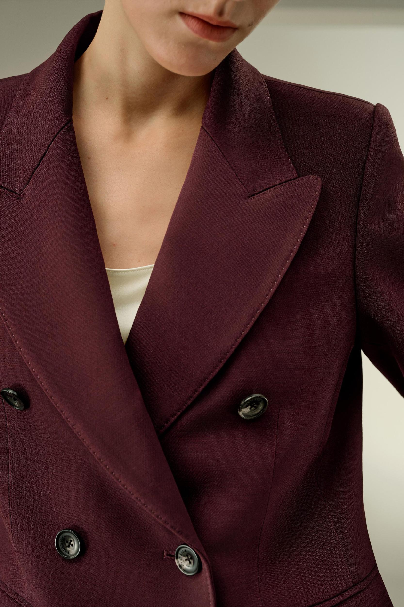 Double Breasted Lapel Blazer Product Image