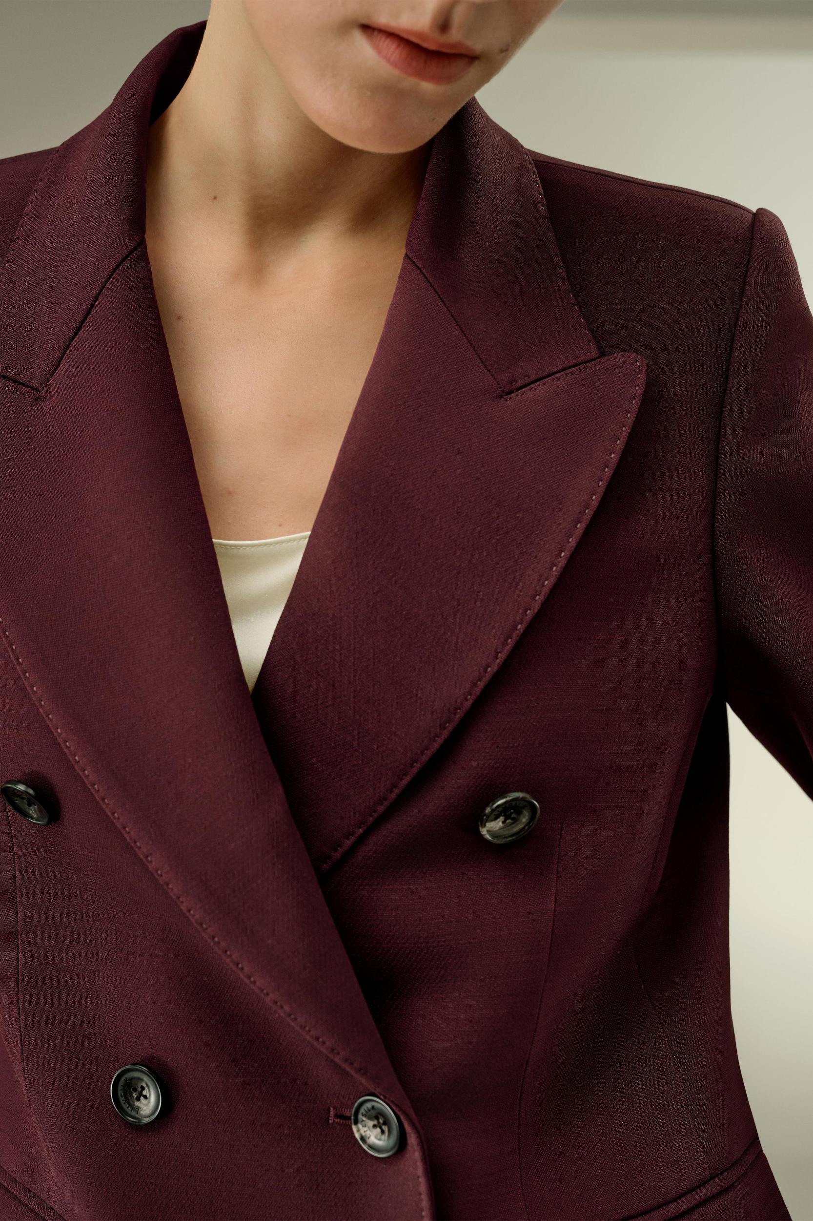 Double Breasted Lapel Blazer Product Image