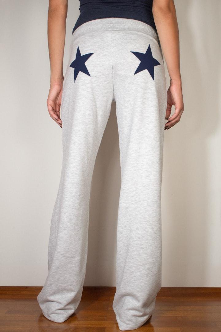 Wide-leg joggers with stars Product Image