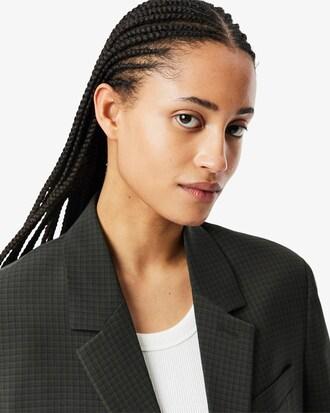 Wool Blend Checked Blazer Product Image