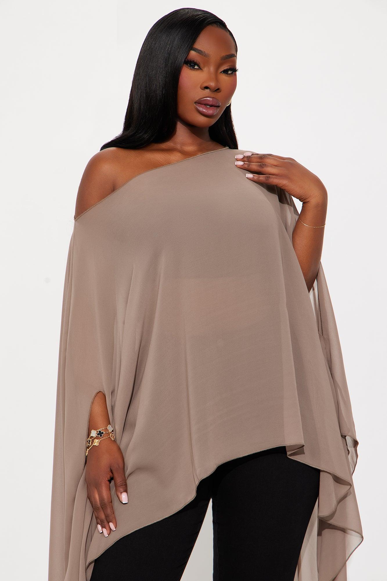 Get In Line Long Chiffon Kimono Top - Mocha Product Image