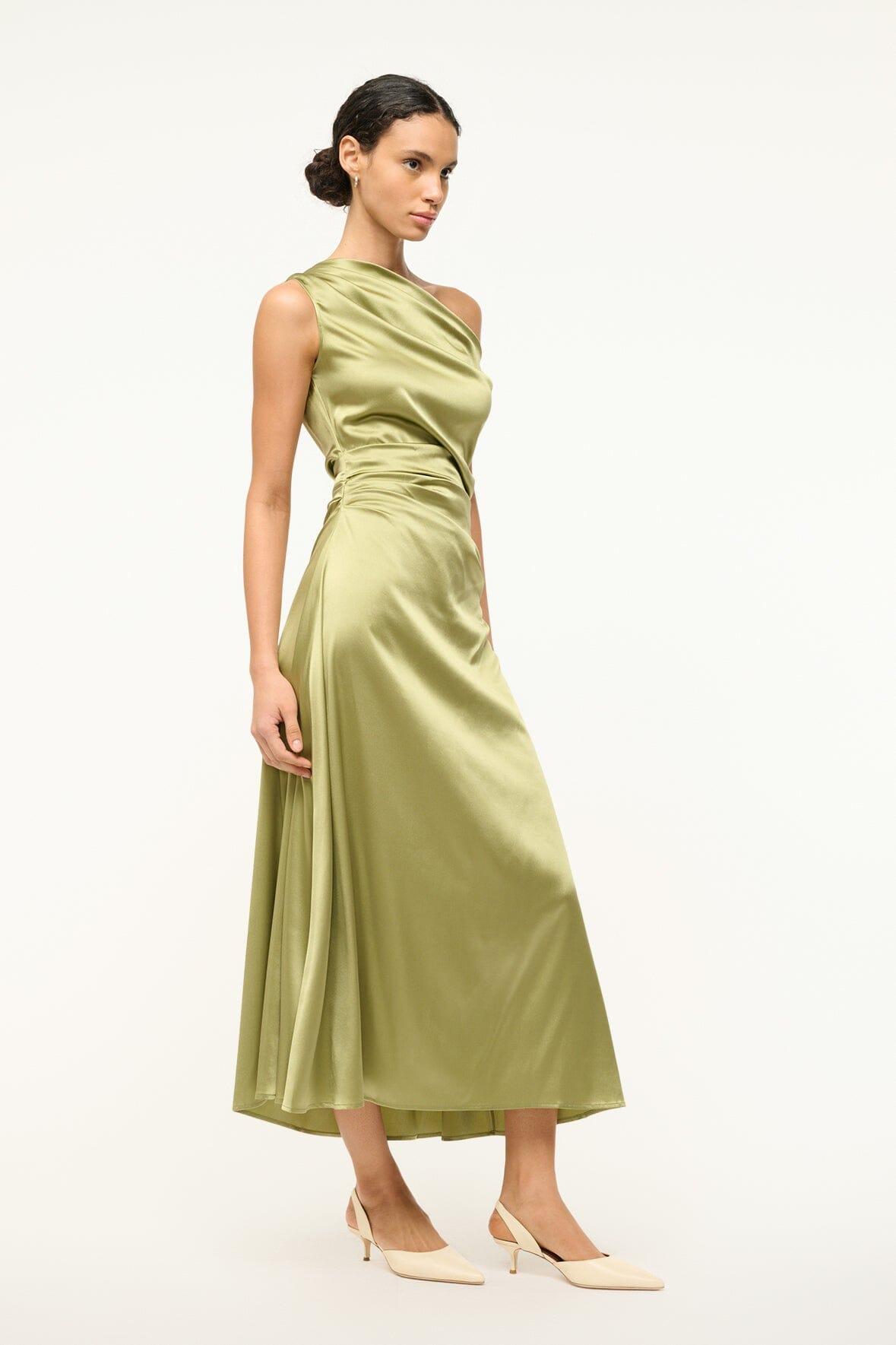 PHARE SILK DRESS | MOSS Product Image