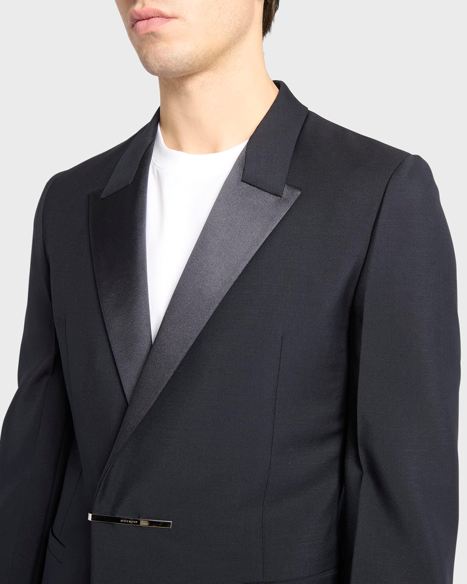 Men's Evening Jacket with Metal Clip Closure Product Image
