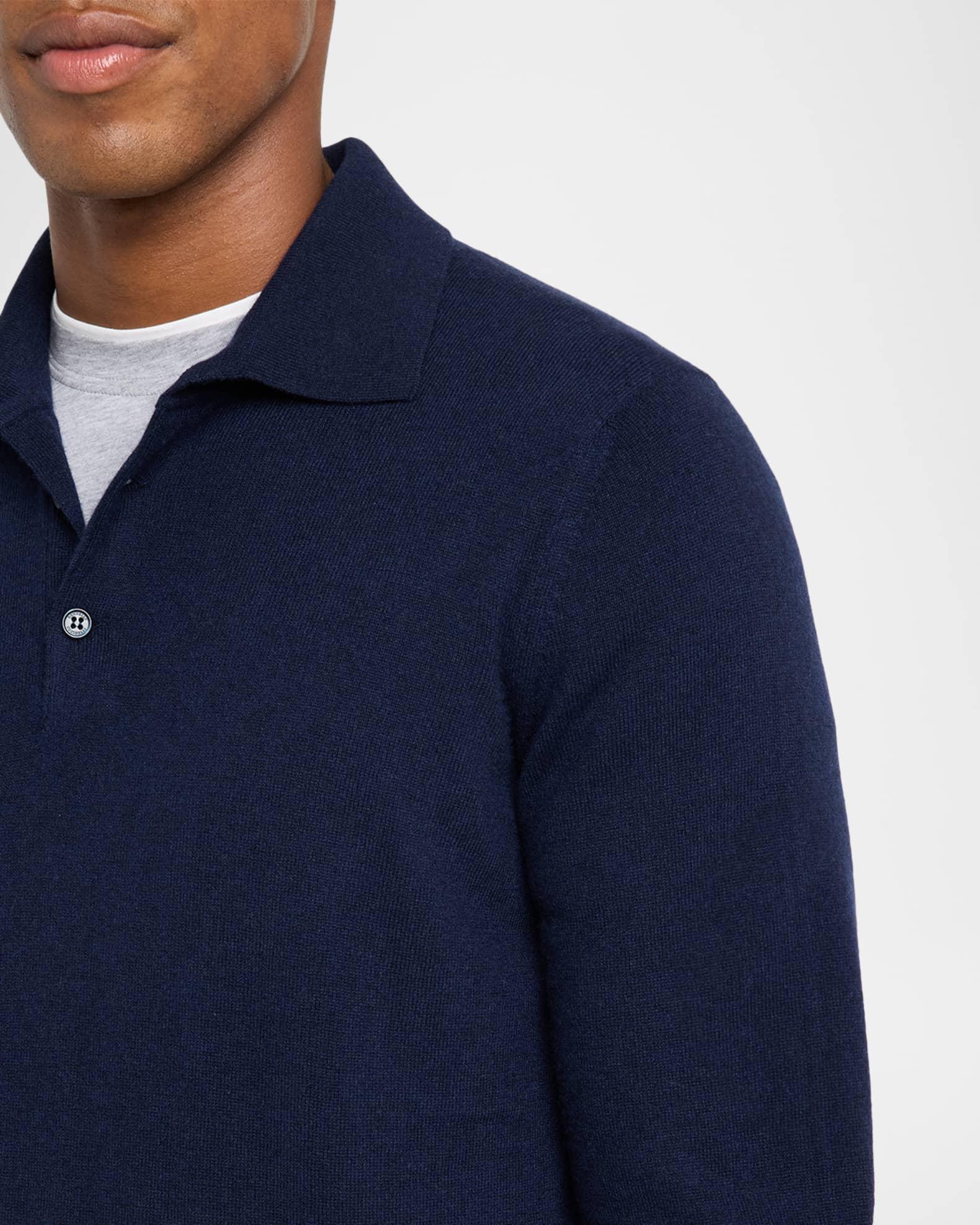 Men's Premium Cashmere Polo Sweater Product Image