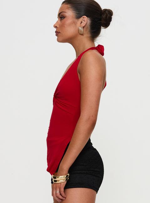 Chilli Halter Top Red Product Image