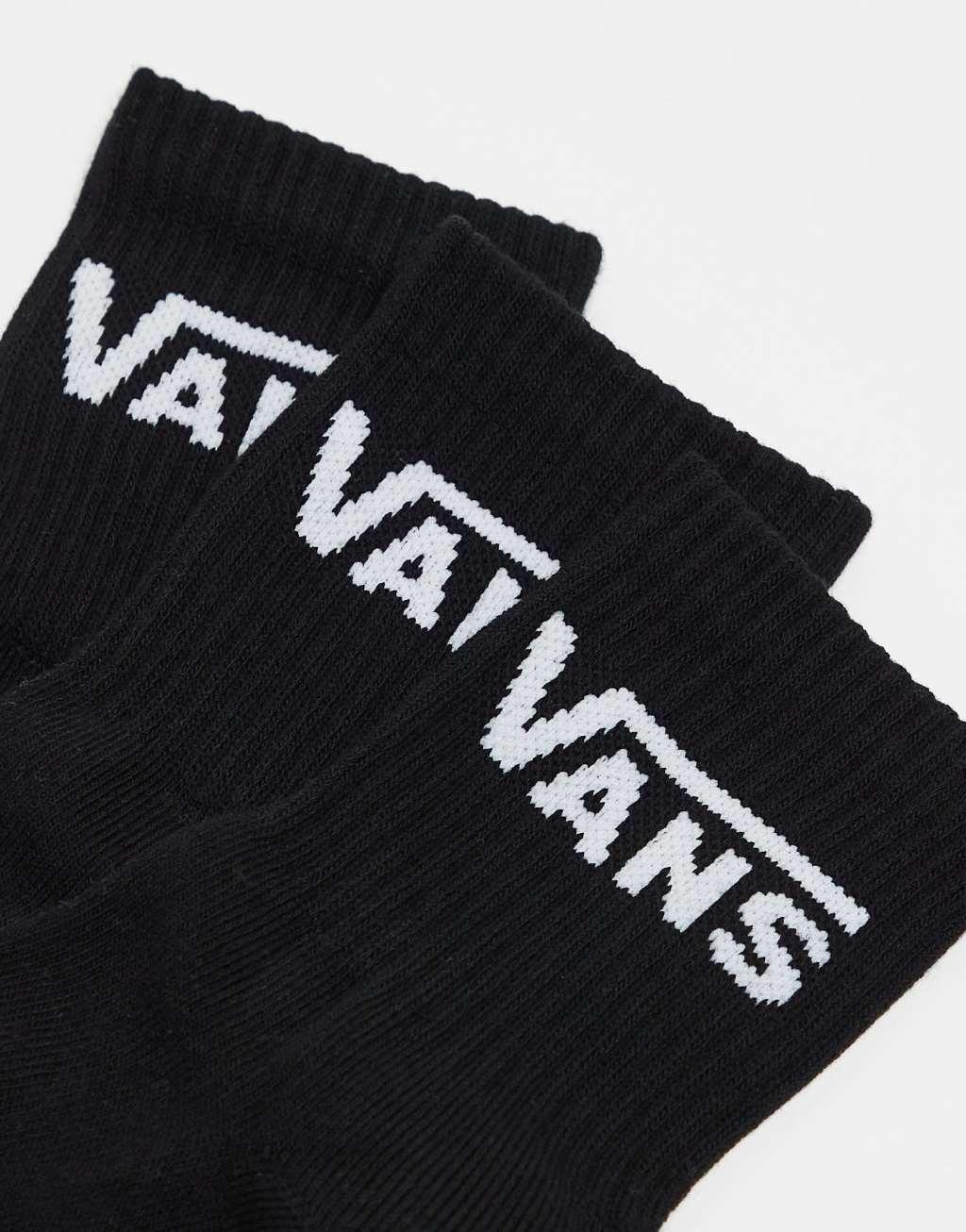 Vans Classic 3 pack half crew socks in black Product Image