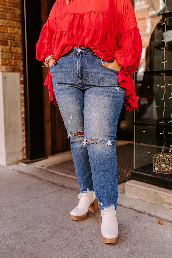 Risen The Emily Midrise Distressed Jean Curves Product Image