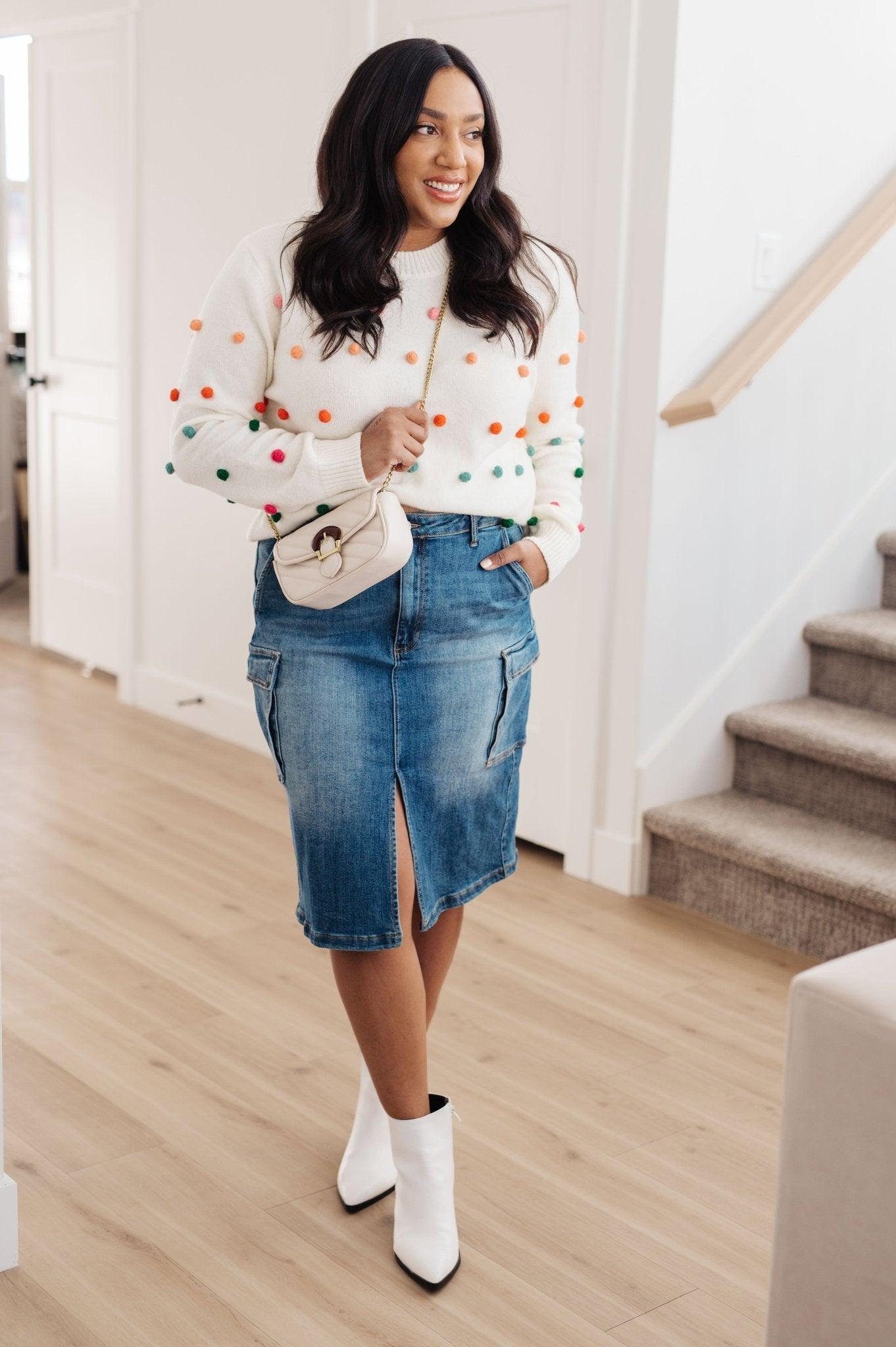 The Power I Hold V-Neck Ribbed Knit Dress in Fuchsia Product Image