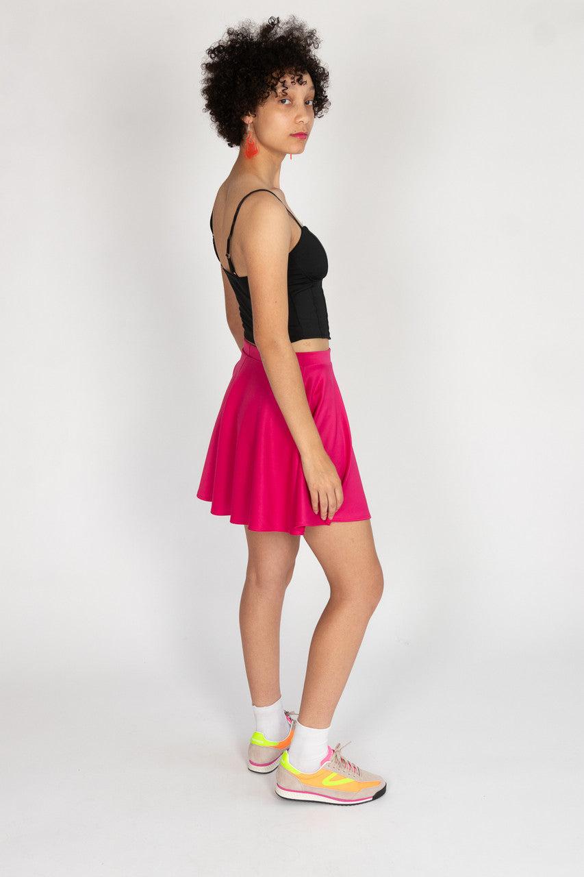 Hot Pink Skater Skirt Product Image
