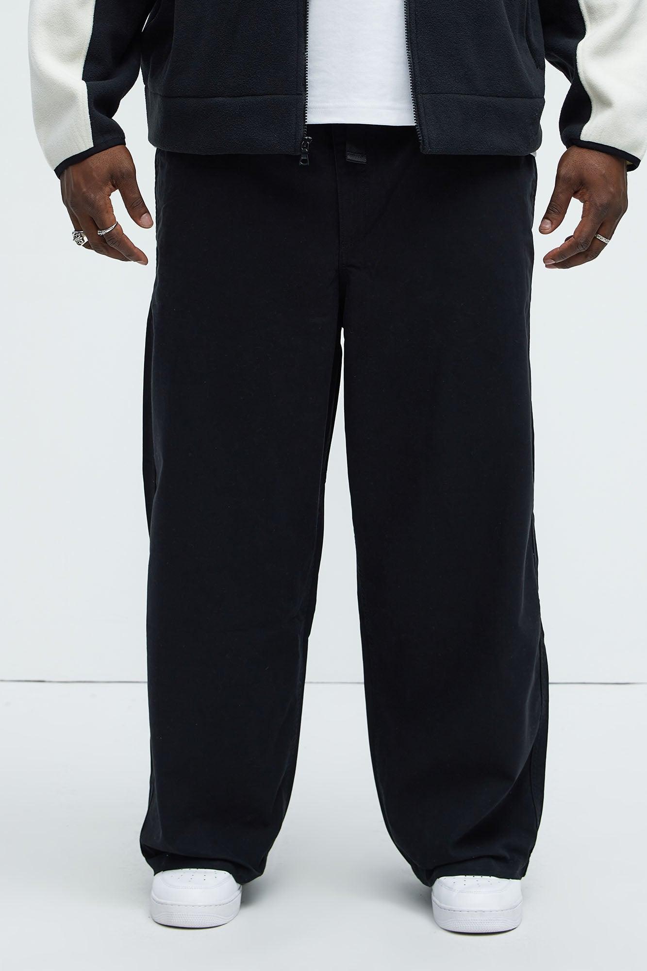 Barkley Belted Baggy Pants - Black Product Image