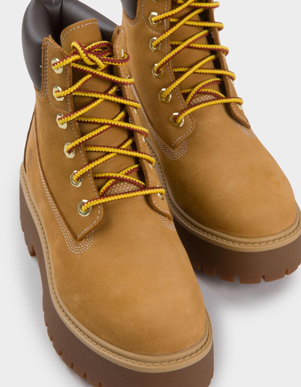 TIMBERLAND Stone Street Womens 6-Inch Waterproof Platform Boots - WHEAT Product Image