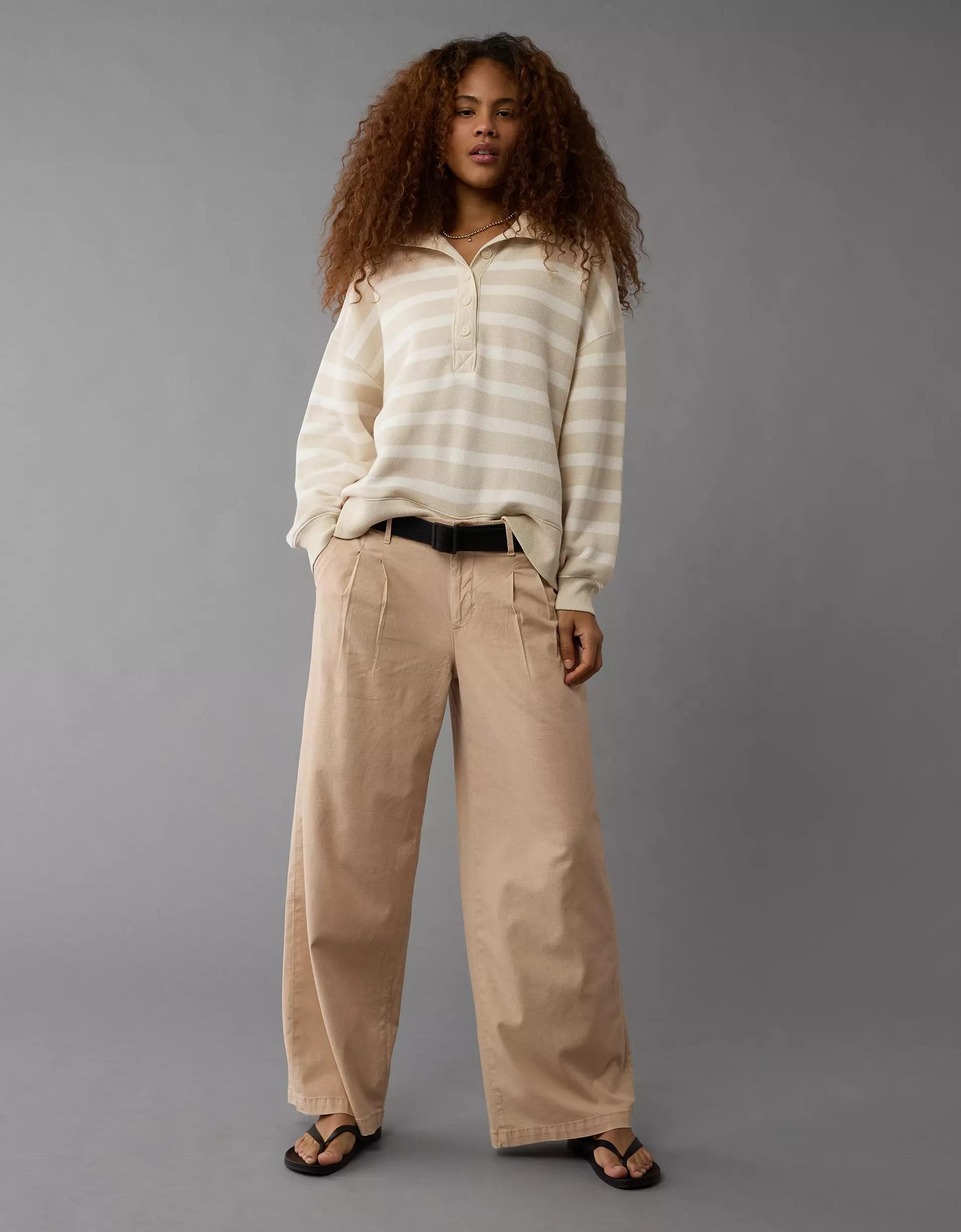 AE Big Hug Henley Sweatshirt Product Image