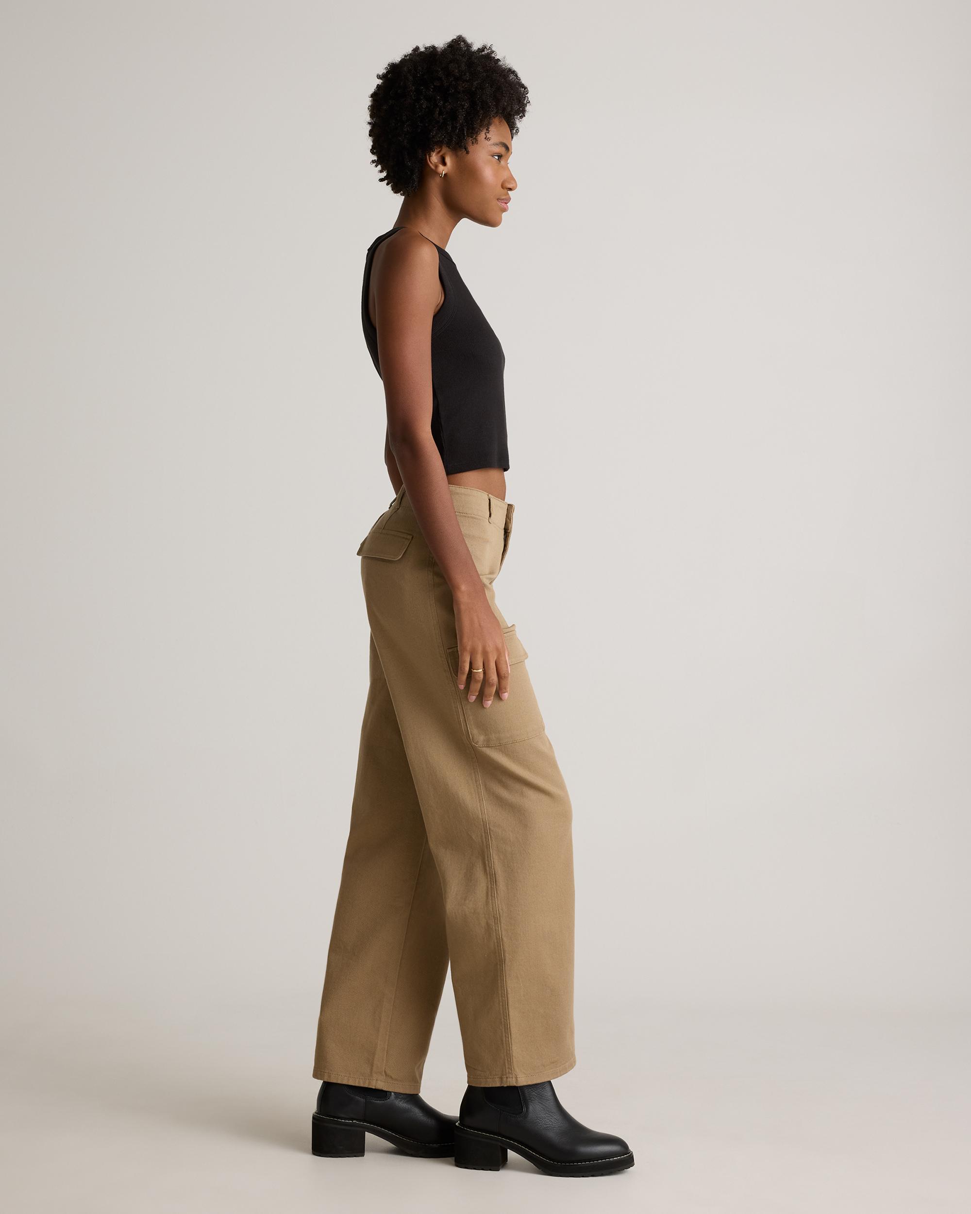 Quince | Women's Organic Stretch Cotton Twill Cargo Pants Organic Cotton Product Image