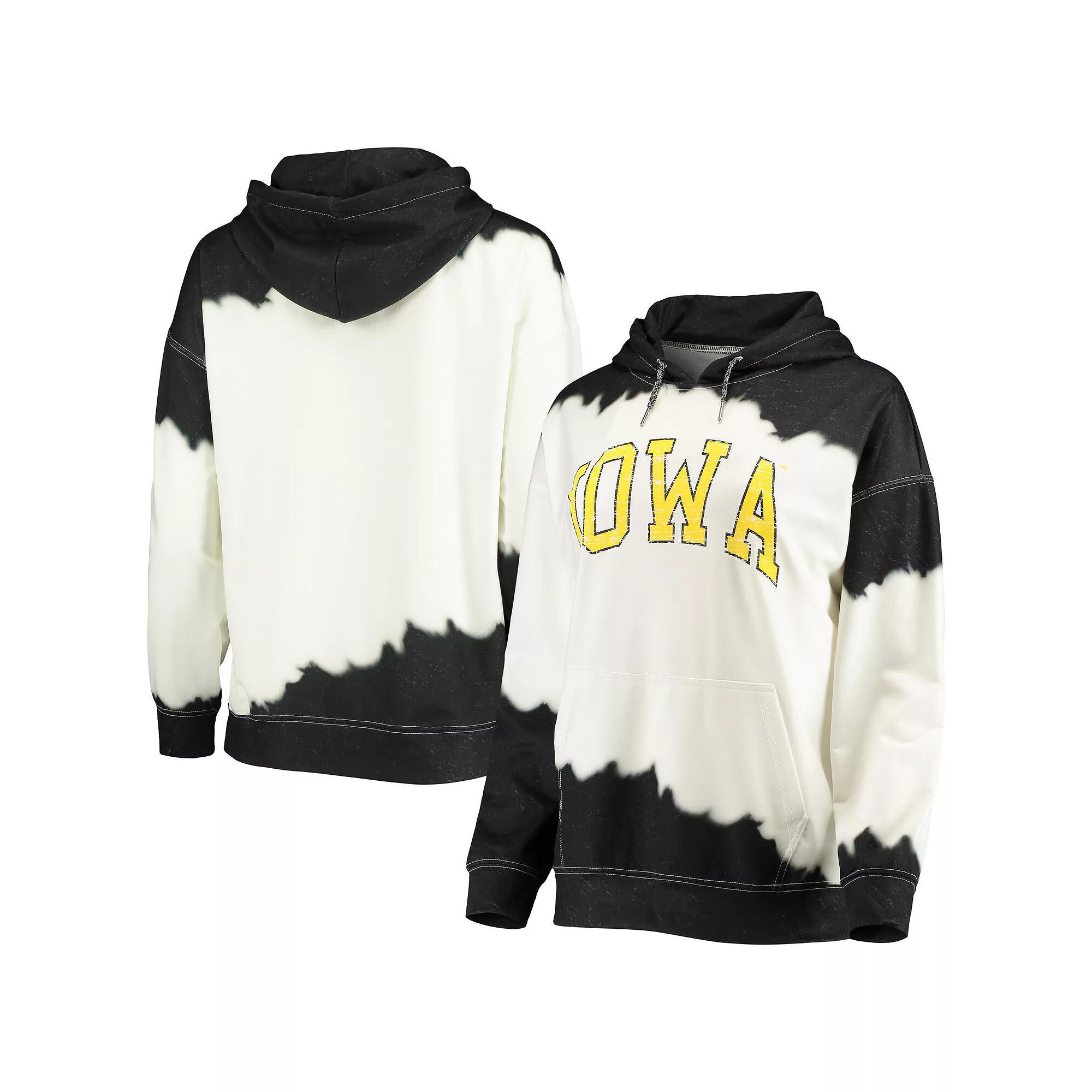 Womens Gameday Couture /Black Iowa Hawkeyes For the Fun Double Dip-Dyed Pullover Hoodie Product Image