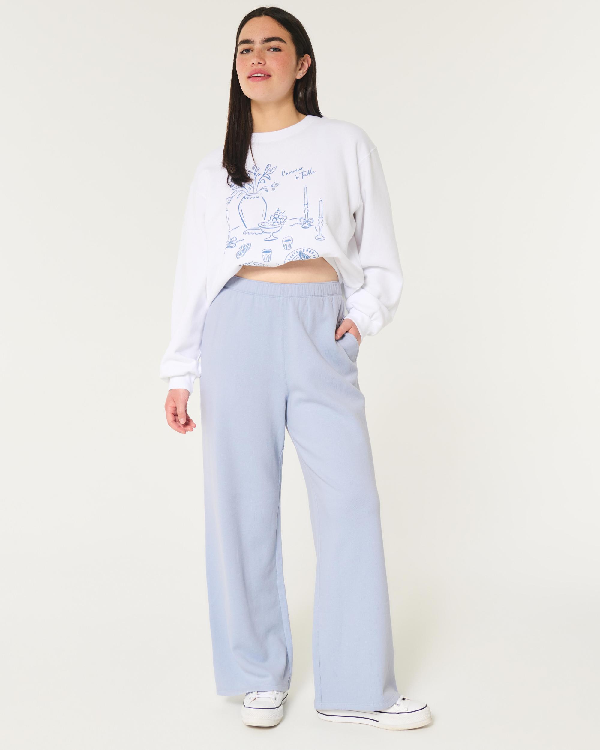 Hollister Feel Good Fleece Wide-Leg Pants Product Image