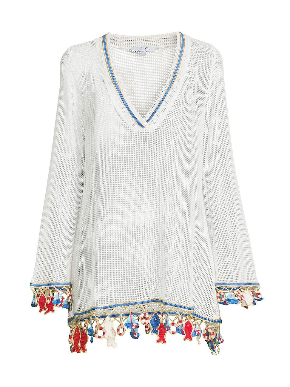 Womens Poisson Mesh Long-Sleeve Tunic Product Image