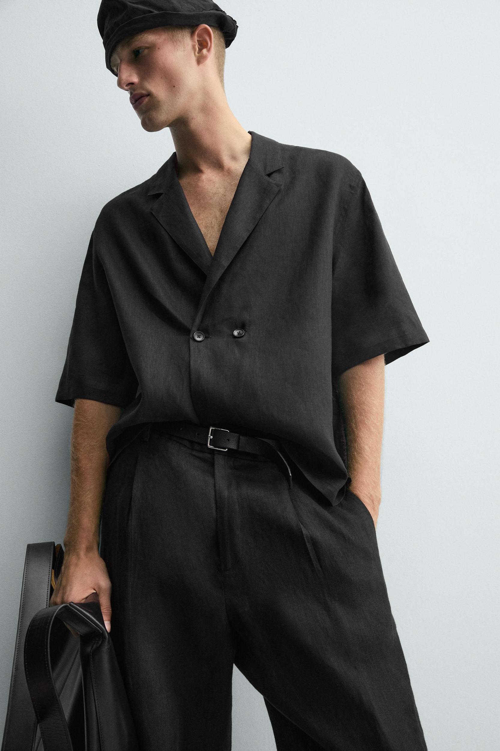 100% LINEN KIMONO SHIRT Product Image