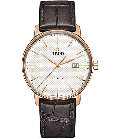 RADO Mens Coupole Classic Automatic Leather Strap Watch Product Image