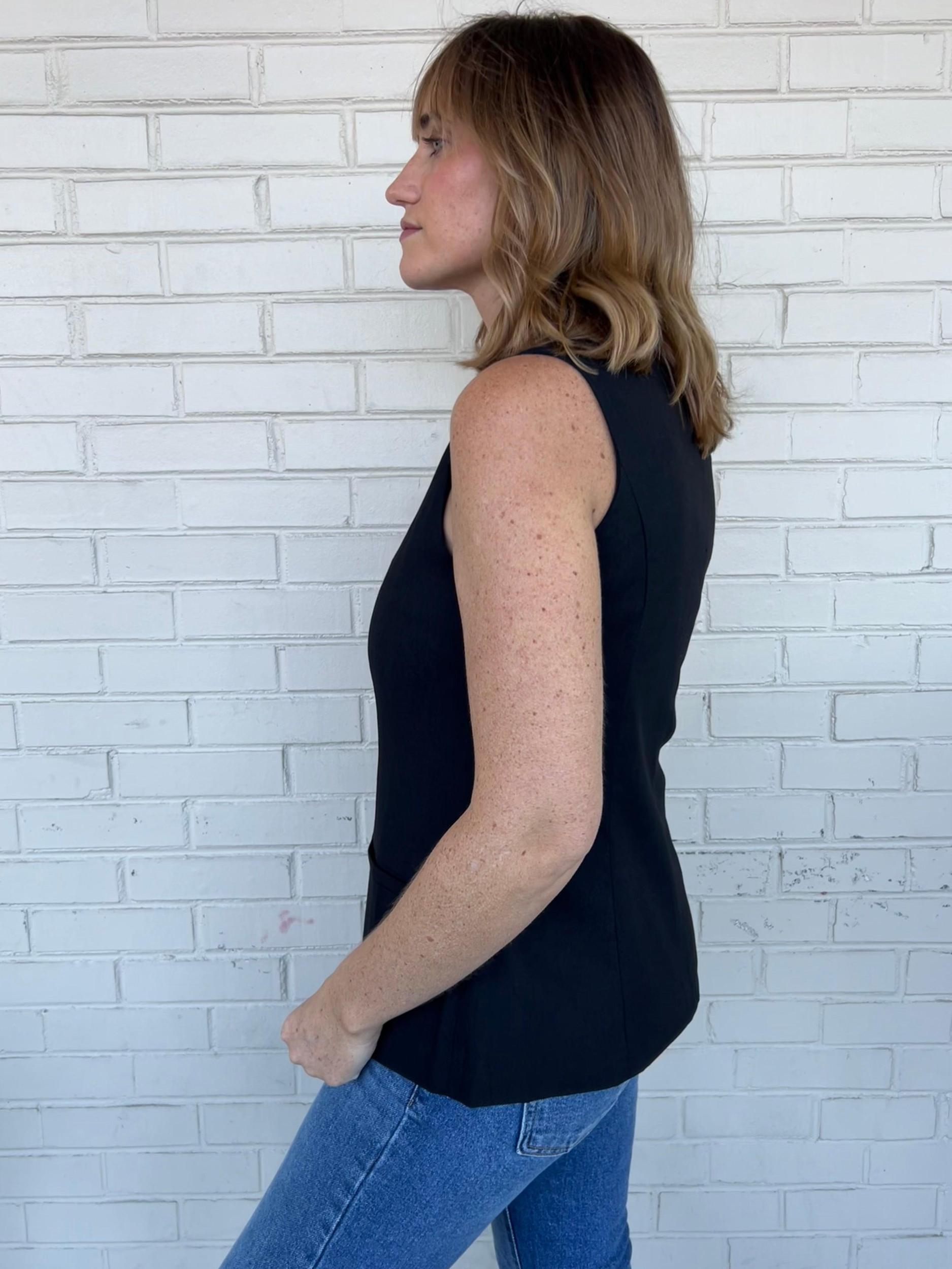 European Dream Button Front Vest Product Image