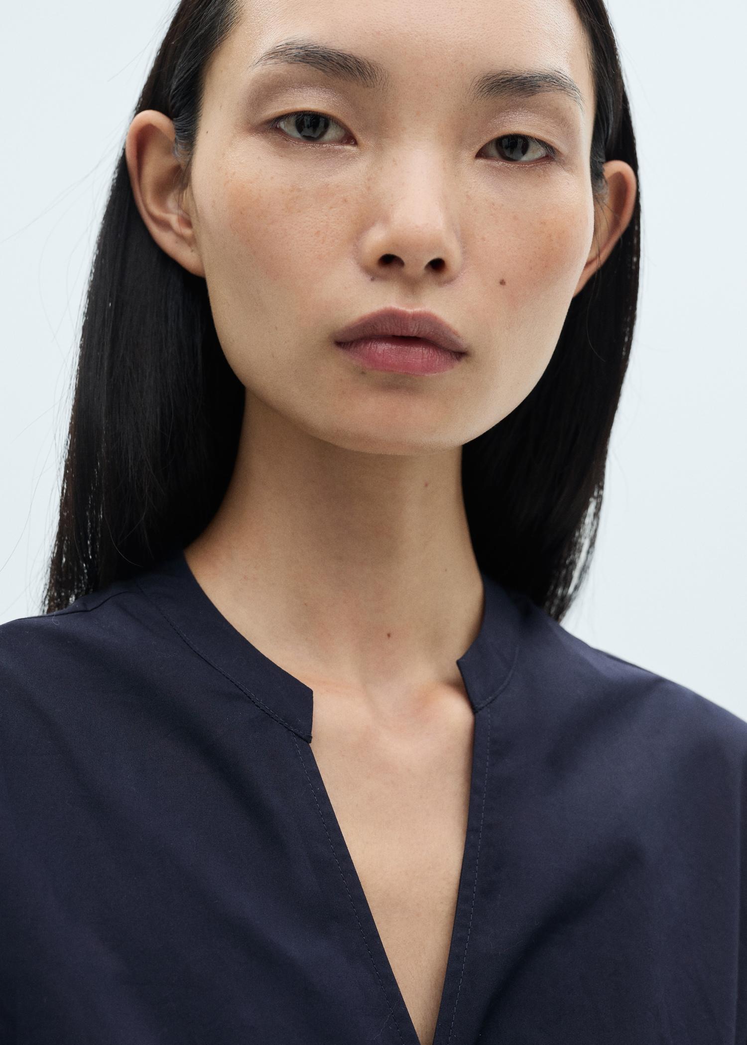 Cotton wrap dress - Women | MANGO USA Product Image