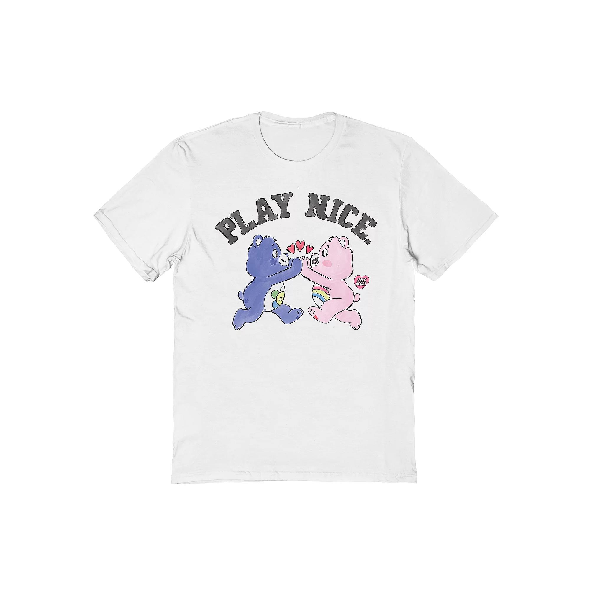 Men's Care Bear T-Shirt, Size: Medium, White Product Image