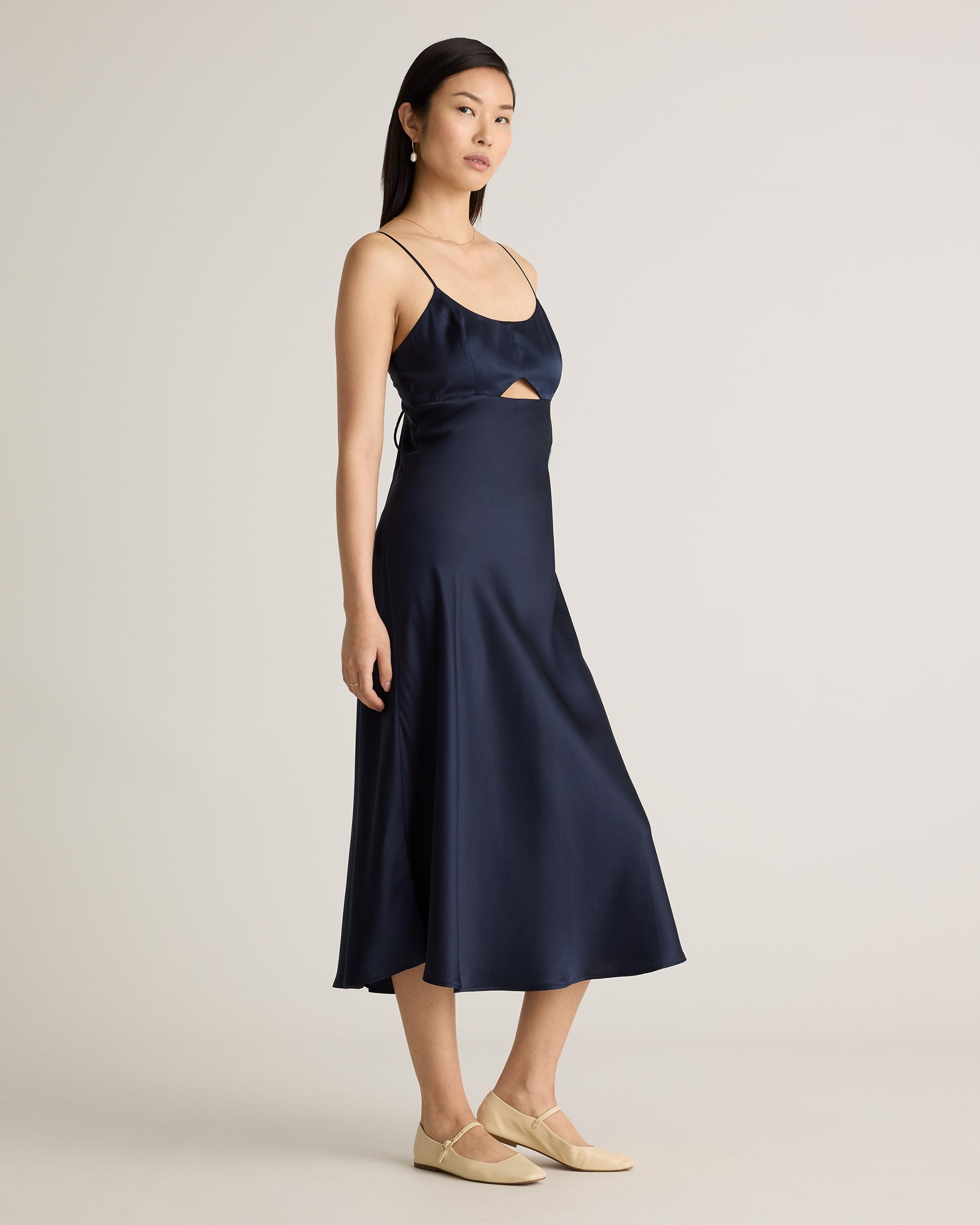 Quince | Women's Cutout Midi Slip Dress Mulberry Silk Product Image