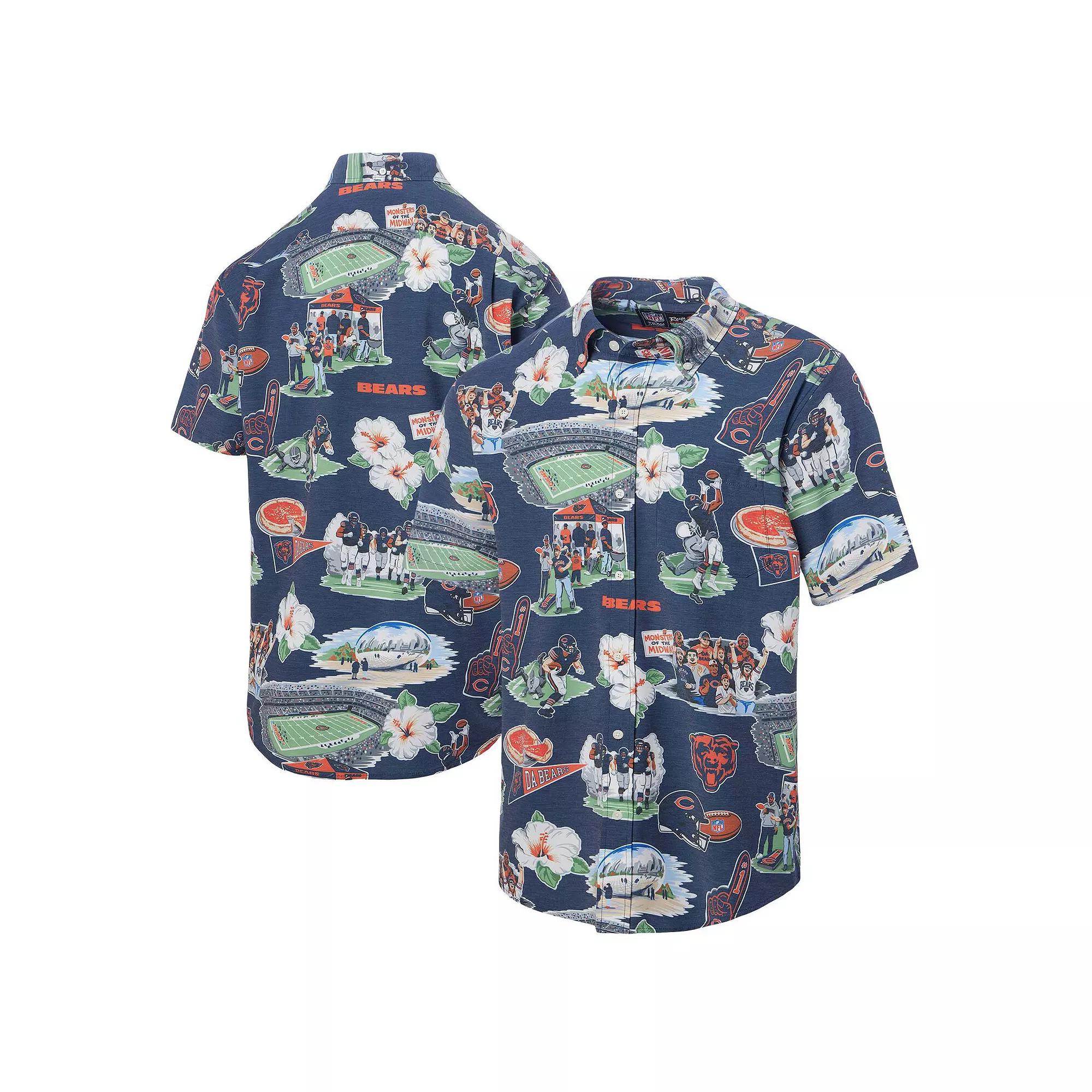 Men's Reyn Spooner Navy Chicago Bears Scenic Button-Down Shirt,  Product Image