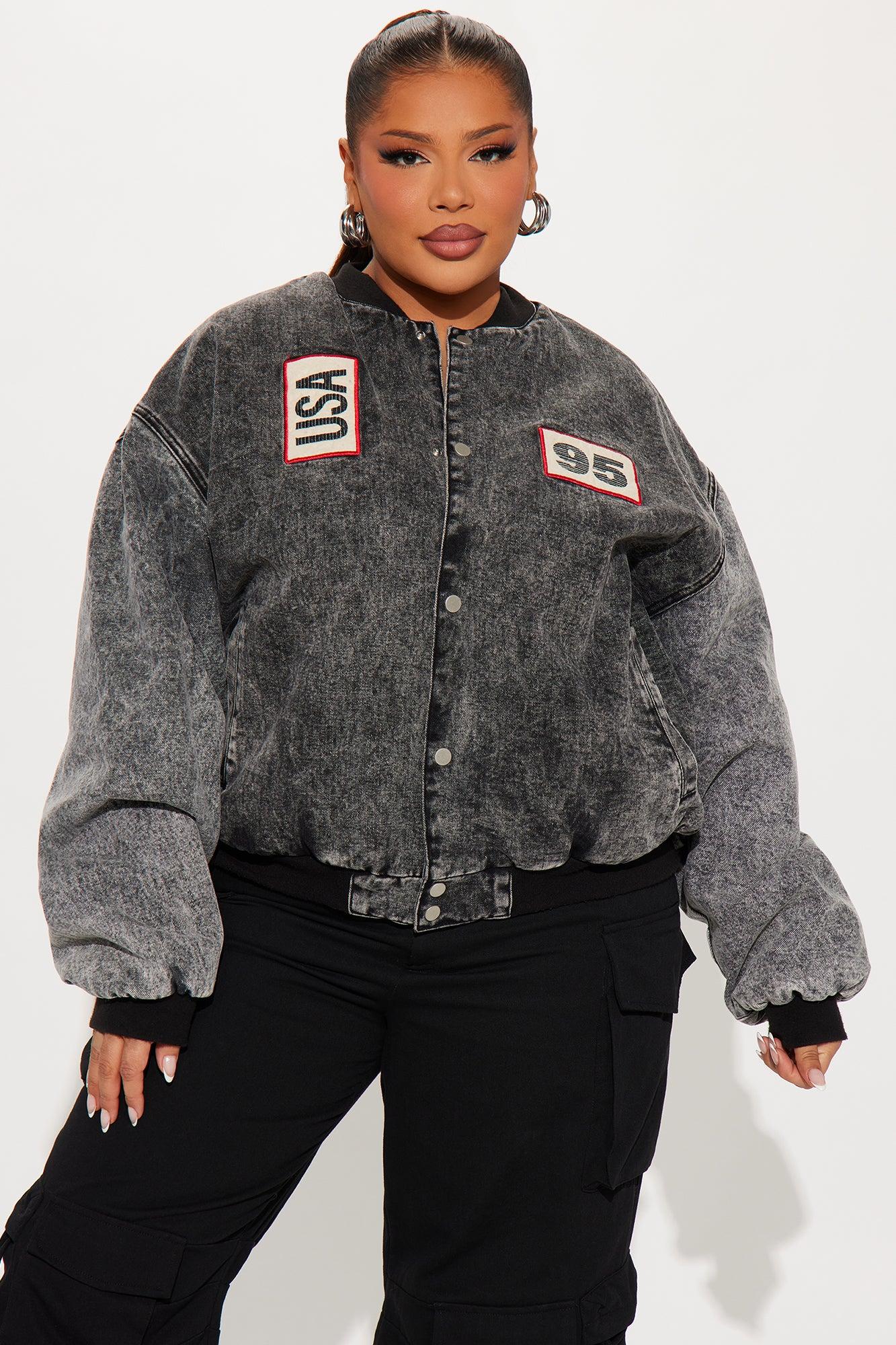 Made In Brooklyn Washed Bomber Jacket - Black Wash Product Image