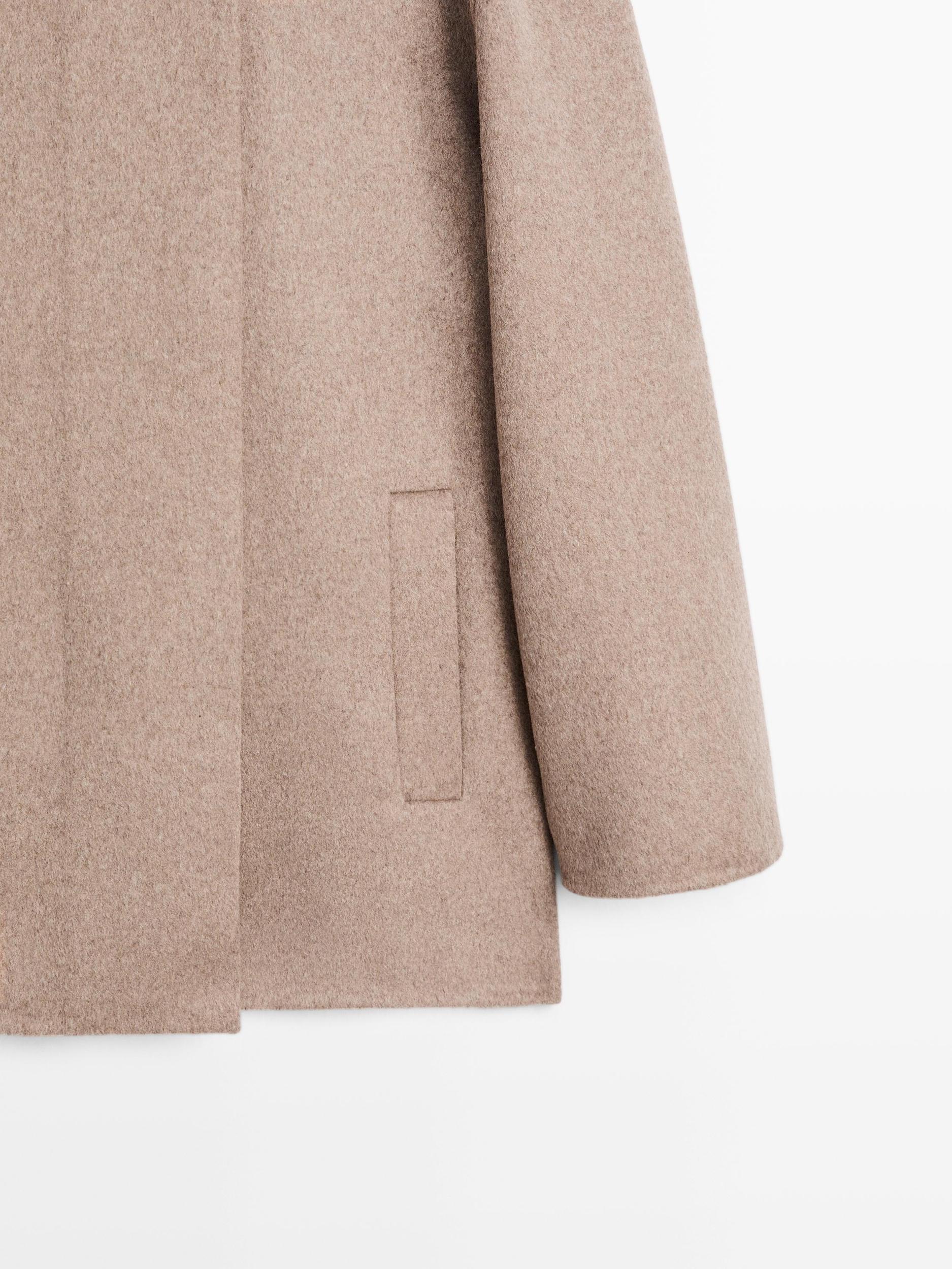 Wool blend high neck coat Product Image