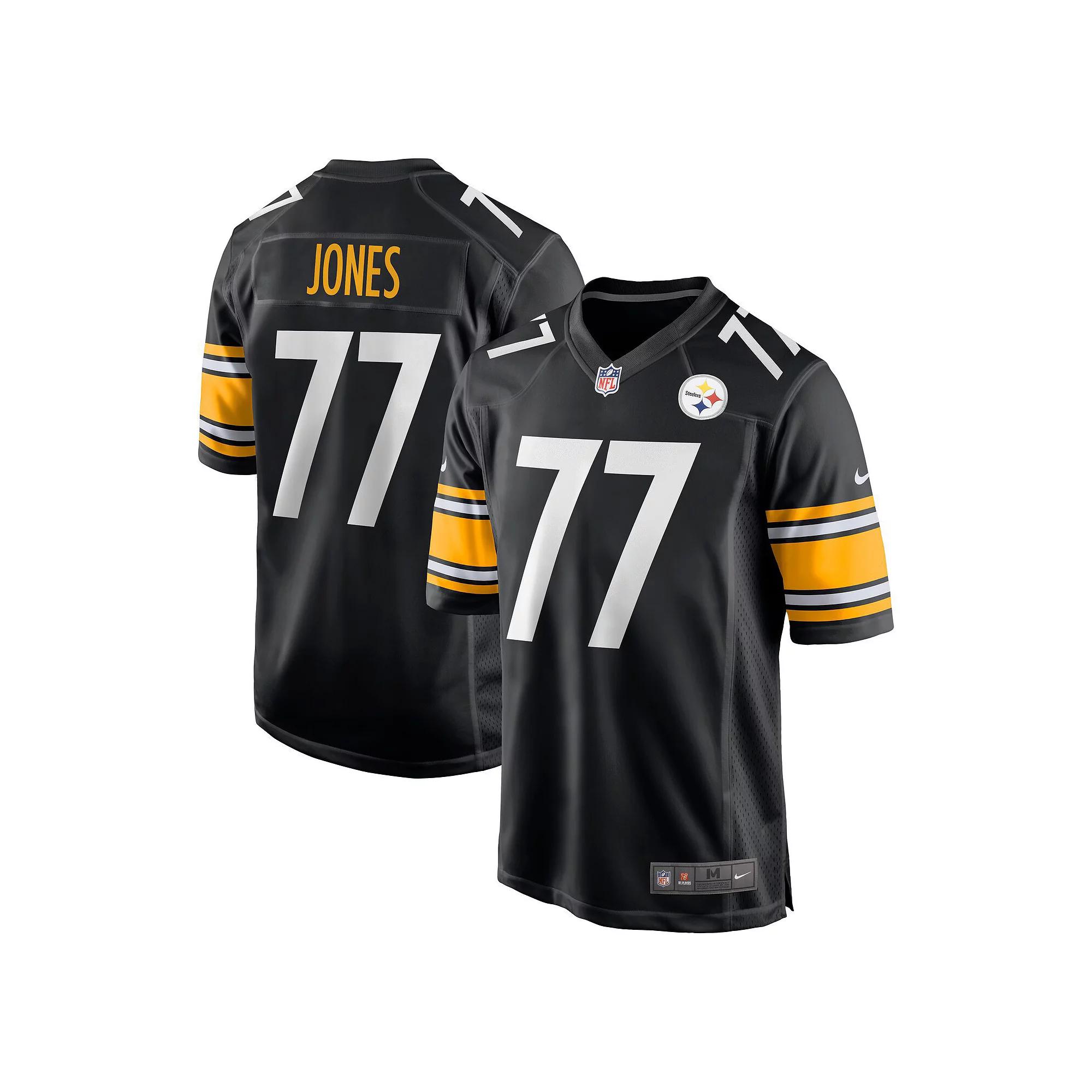 Men's Nike Broderick Jones Black Pittsburgh Steelers 2023 NFL Draft First Round Pick Game Jersey,  Product Image