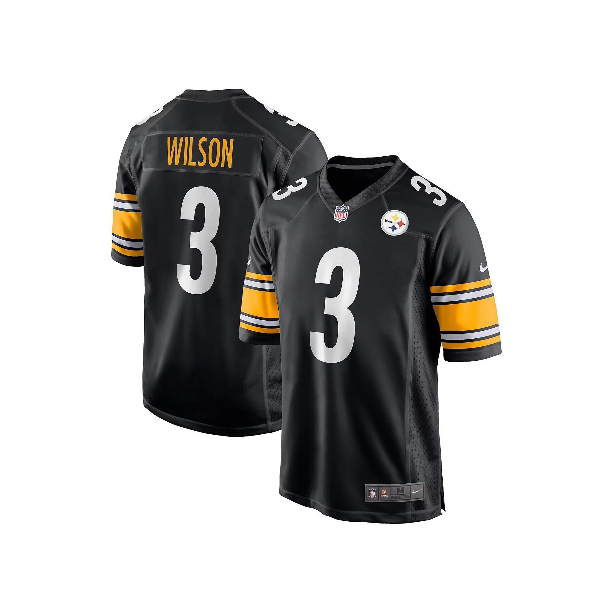 Men's Nike Russell Wilson Black Pittsburgh Steelers Game Jersey, Size: 3XL Product Image