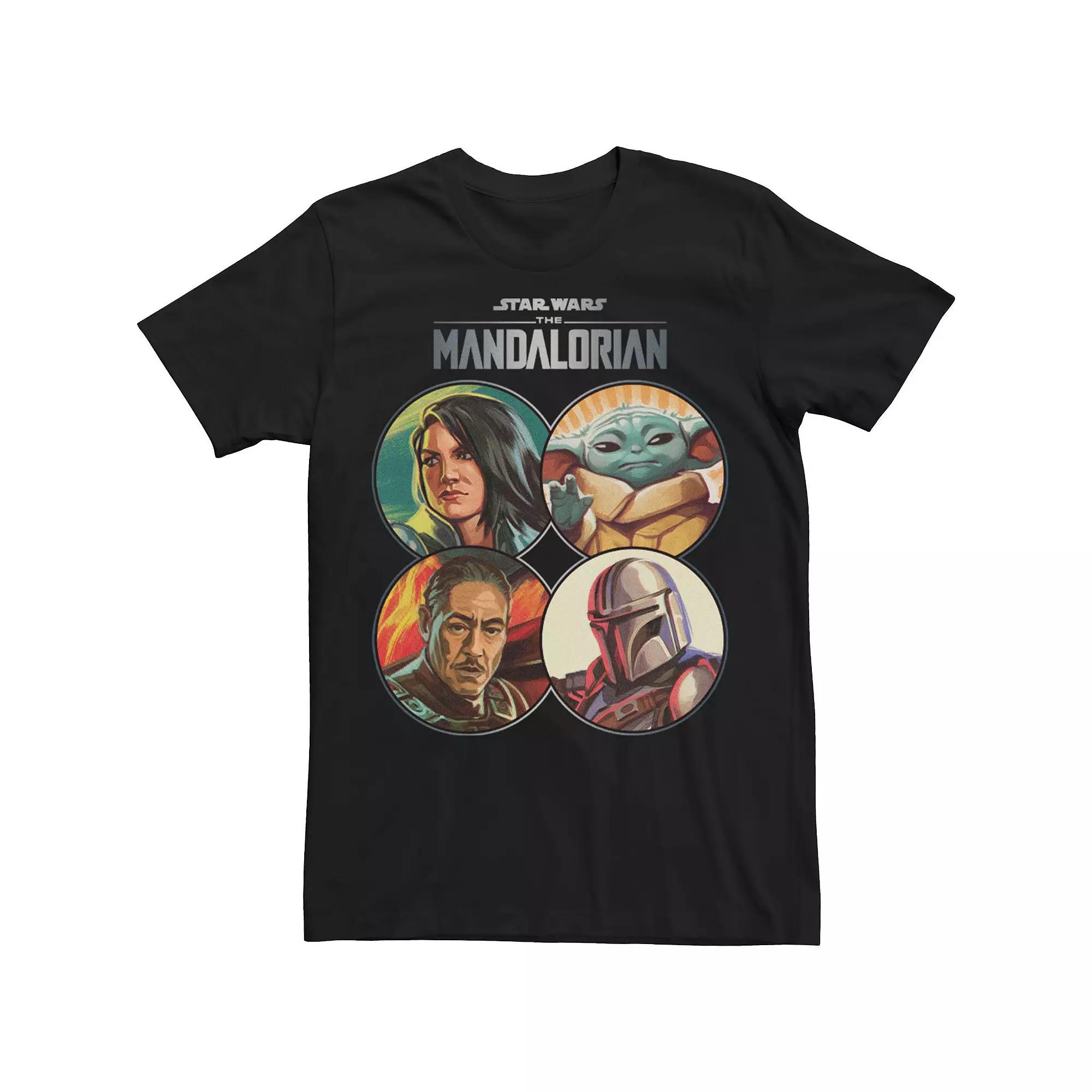 Men's Star Wars The Mandalorian Mando Coins Panel Tee,  Product Image