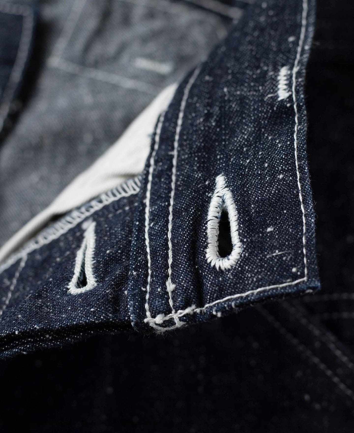 Slub Pearl Yarn Indigo Denim Carpenter Pants Product Image