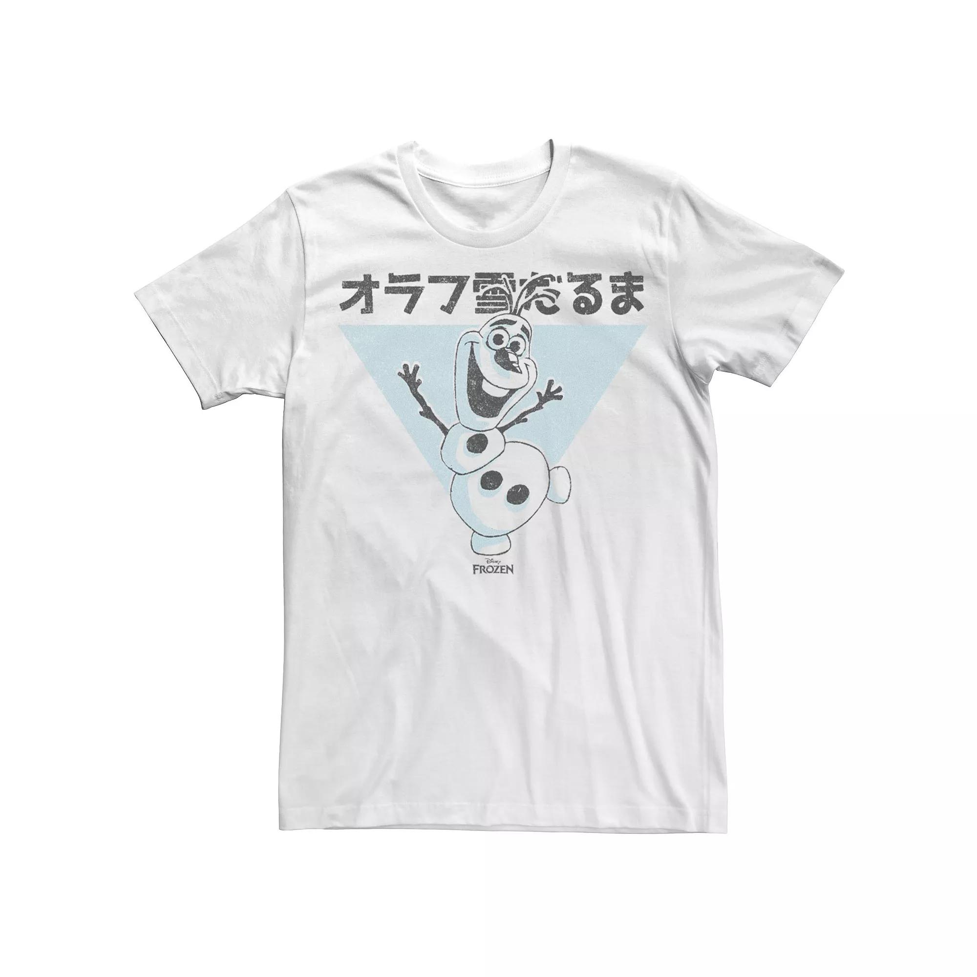 Disney's Frozen Men's Olaf The Snowman Kanji Graphic Tee, Size: Small, White Product Image