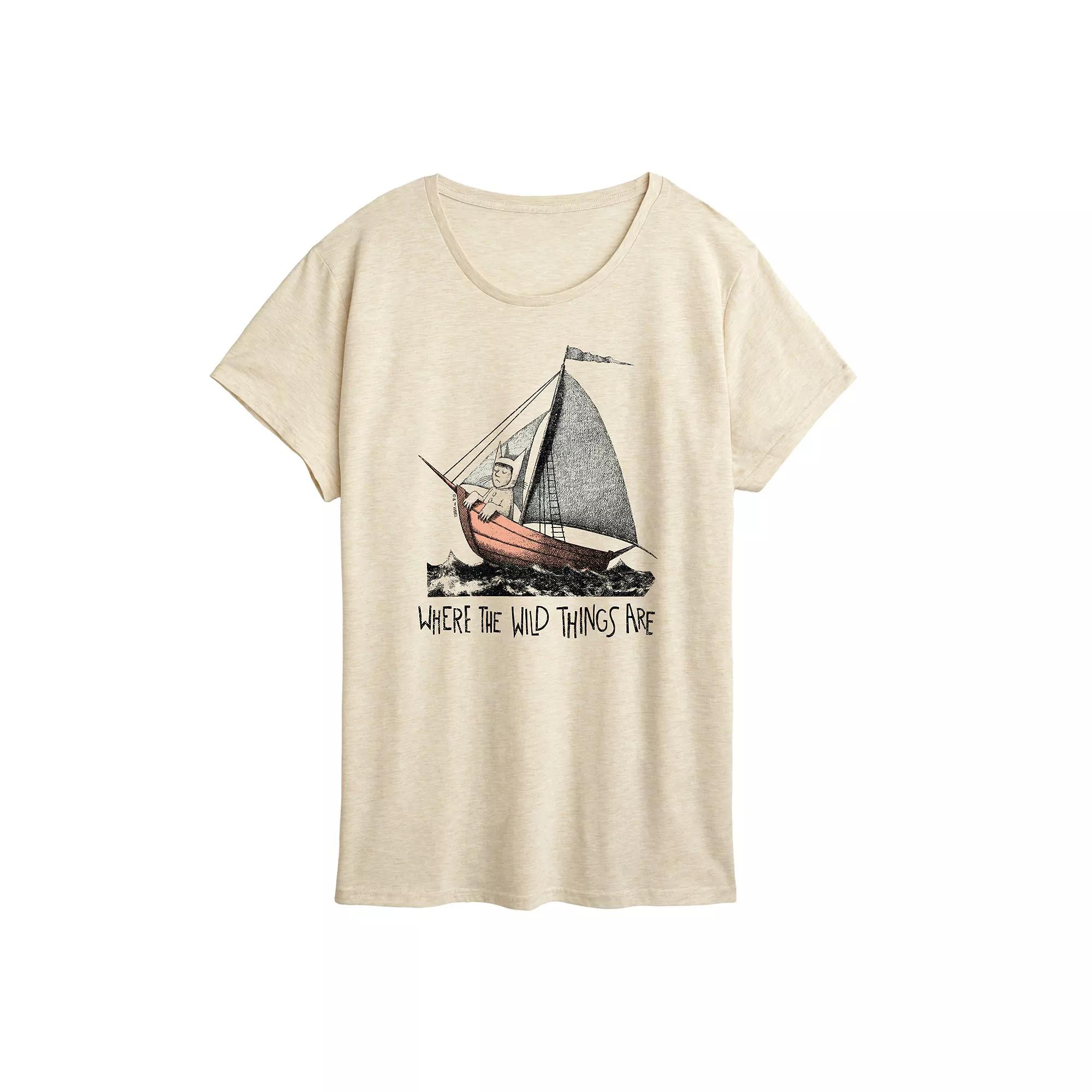 Women's Where The Wild Things Are Boat Graphic Tee,  Product Image