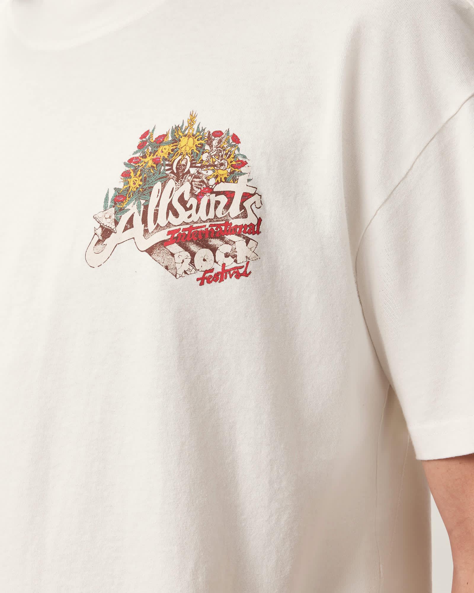 Roque Short Sleeve Oversized Crew Neck T-Shirt Chalk White | ALLSAINTS US Product Image