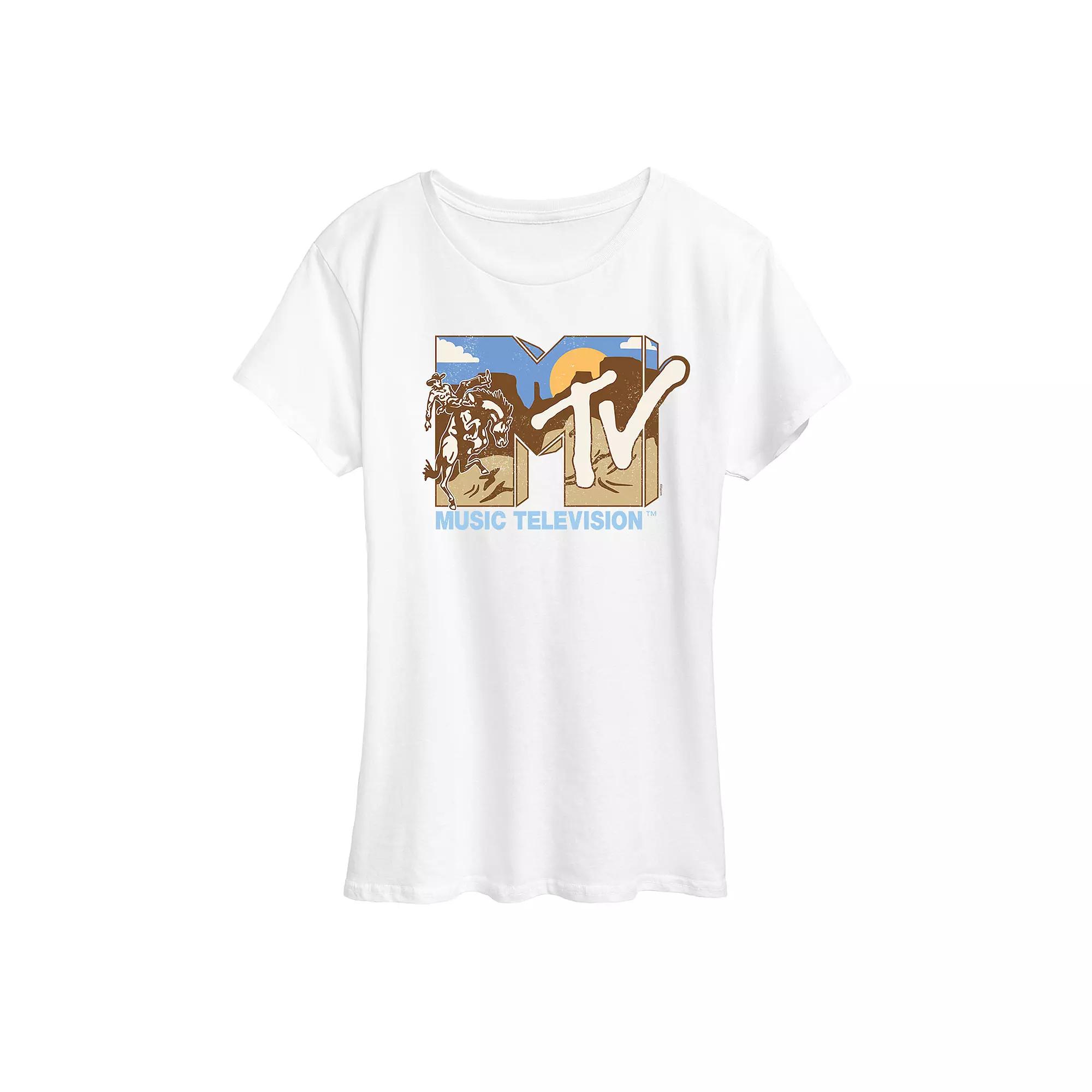 Women's MTV Cowboy Logo Graphic Tee,  Product Image