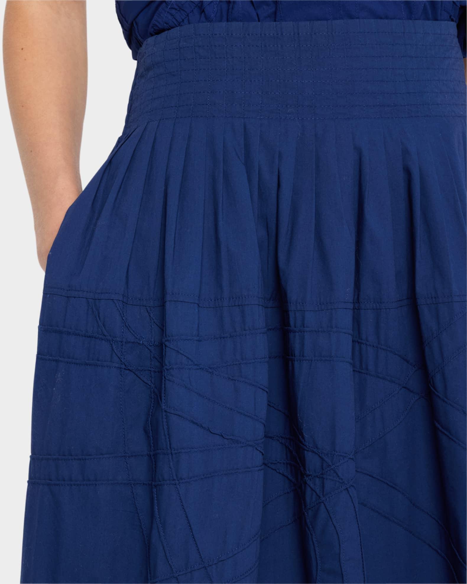 Camden Cotton Poplin Midi Skirt Product Image