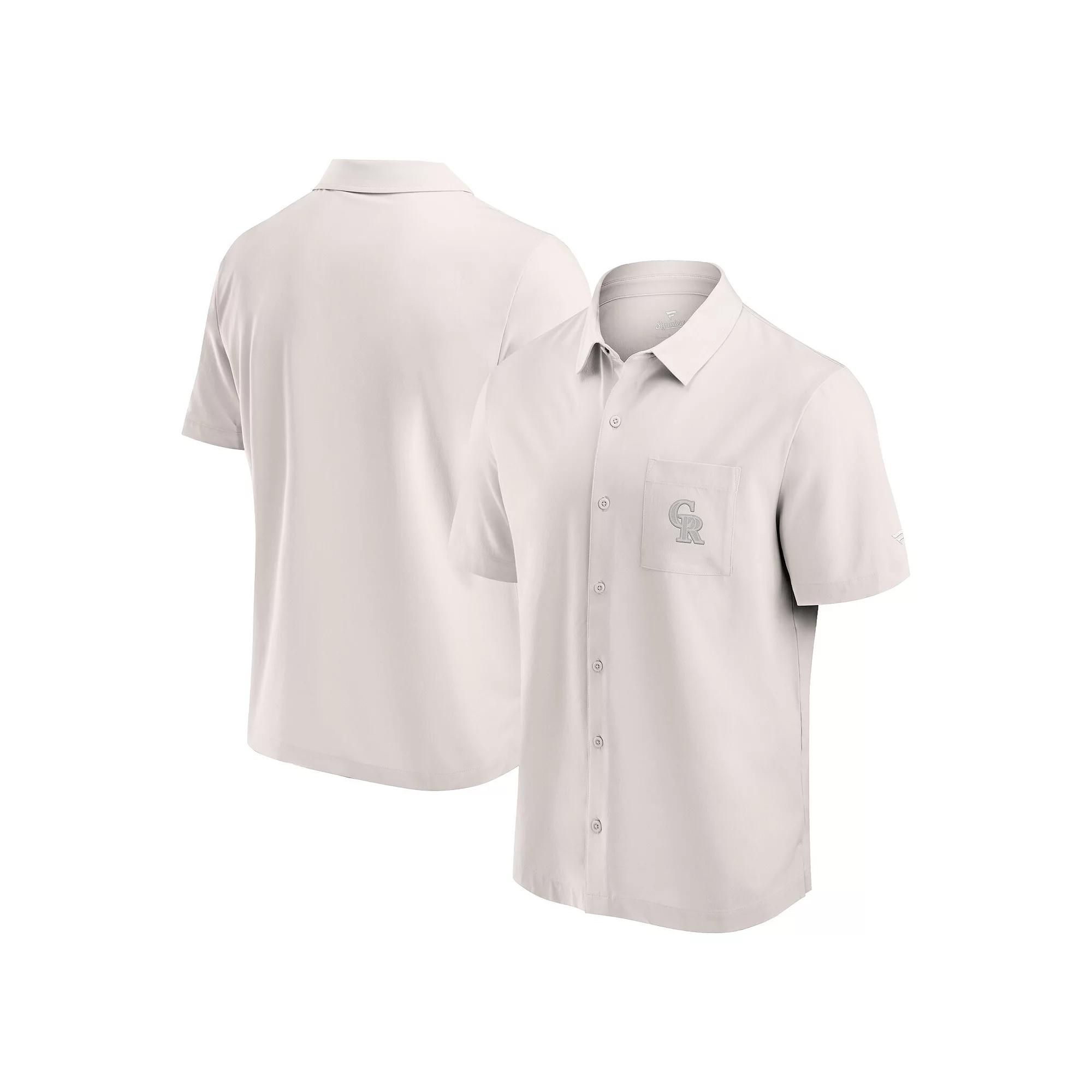 Men's Fanatics Cream Chicago White Sox Front Office Button-Up Shirt,  Product Image
