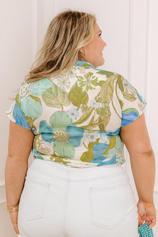 Tropicana Trendsetters Floral Button Up Curves Product Image