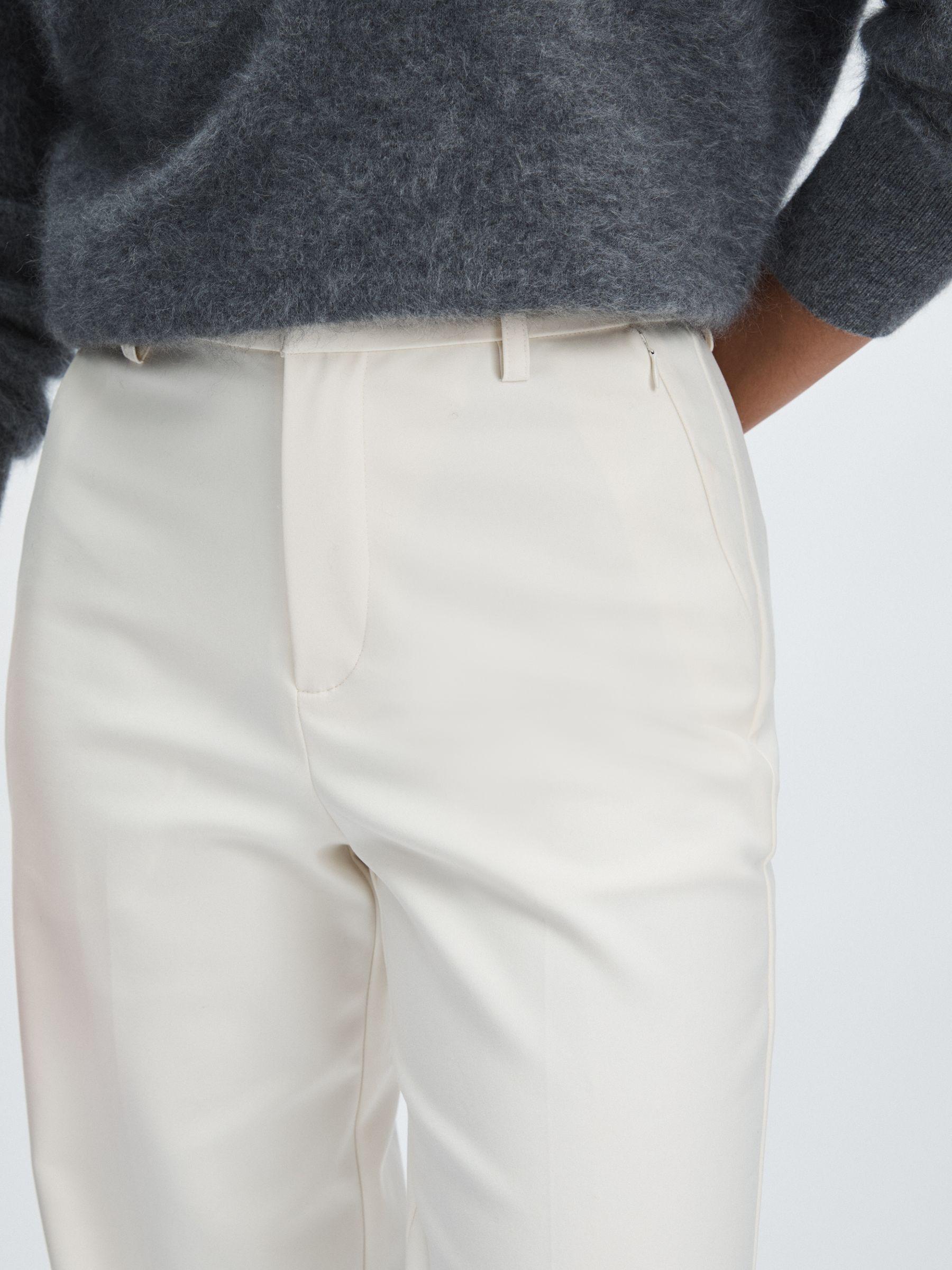 Good American Straight-Leg Trousers in Ivory Product Image