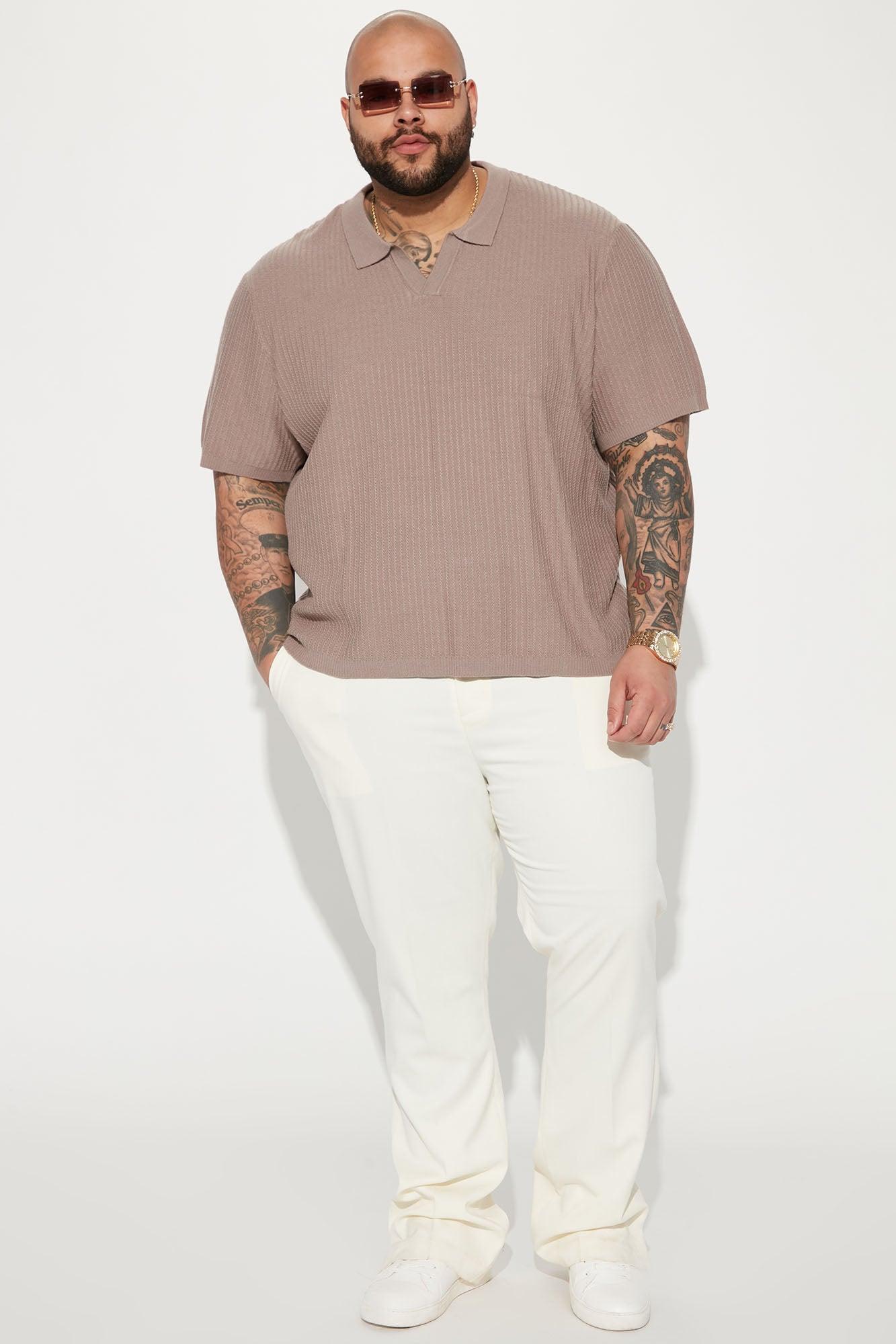 Coastal Knit Short Sleeve Shirt - Sand Product Image