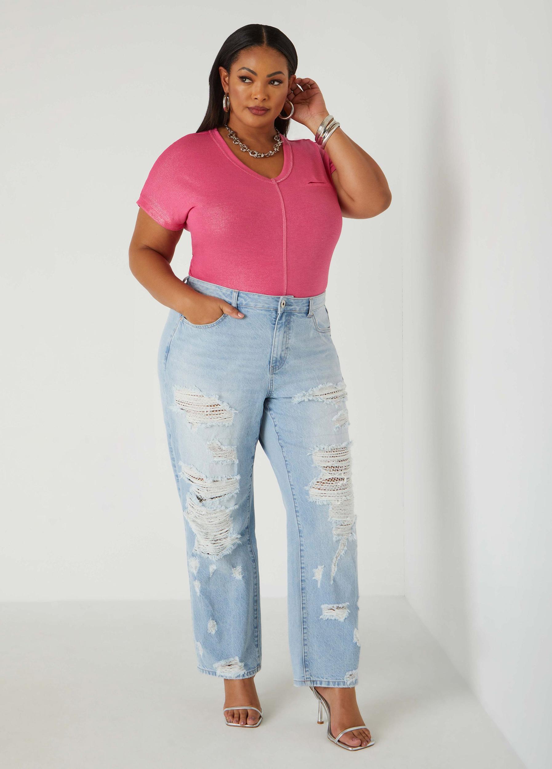 Sequined Metallic Jersey Tee Product Image