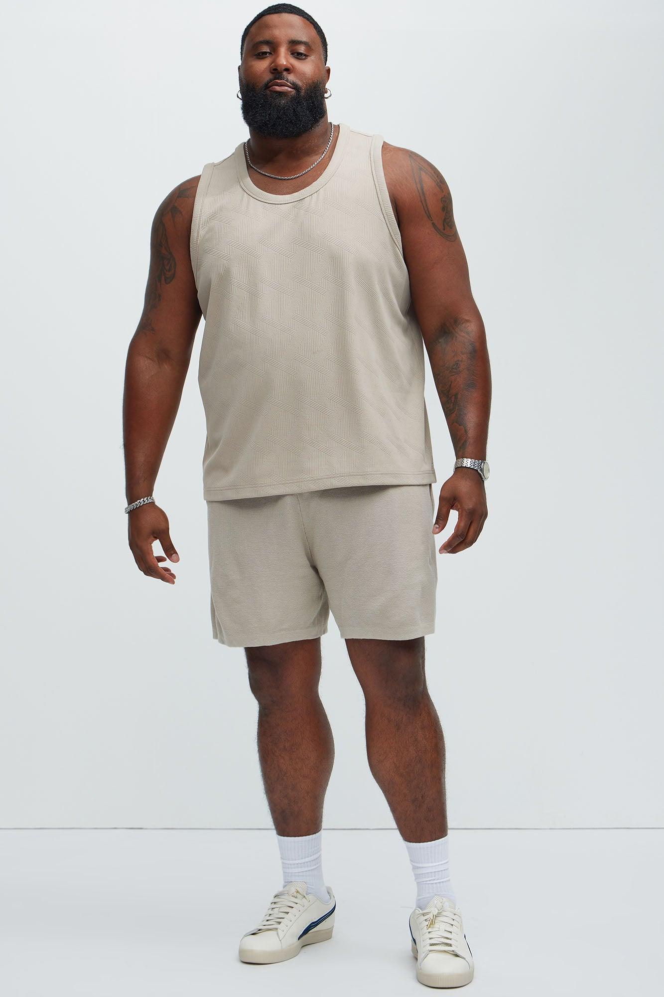 Benji Textured Tank Top - Taupe Product Image