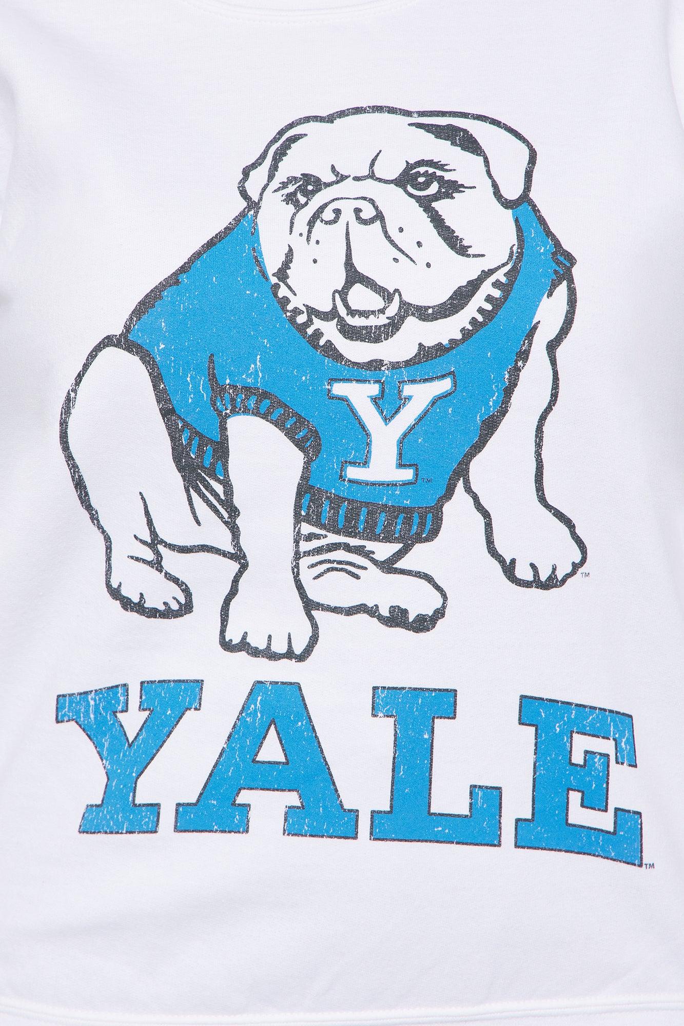 Yale Bulldogs Crew Neck Sweatshirt - White Product Image