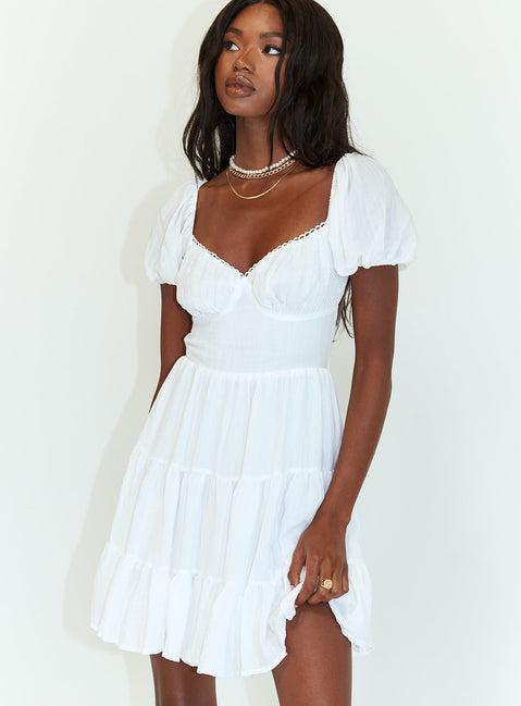 Danny Mini Dress White Product Image