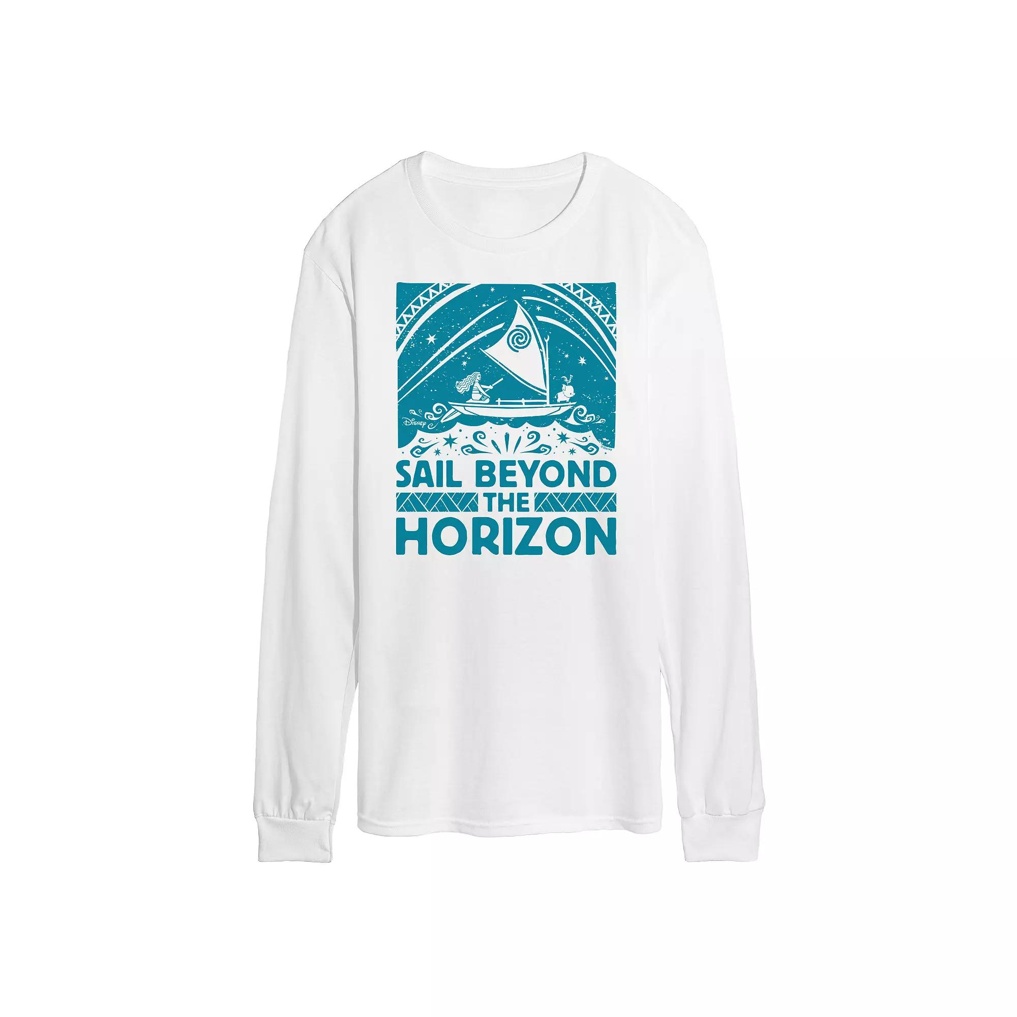 Disney's Moana Men's Beyond Horizon Long Sleeve Graphic Tee,  Product Image