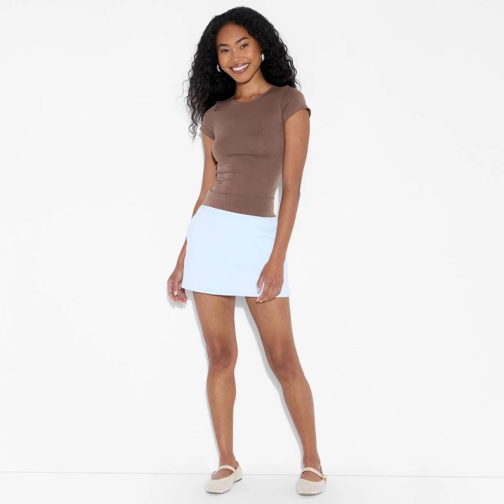 Women's Short Sleeve Jersey Seamless T-Shirt - Wild Fable™ Beige 2X Product Image