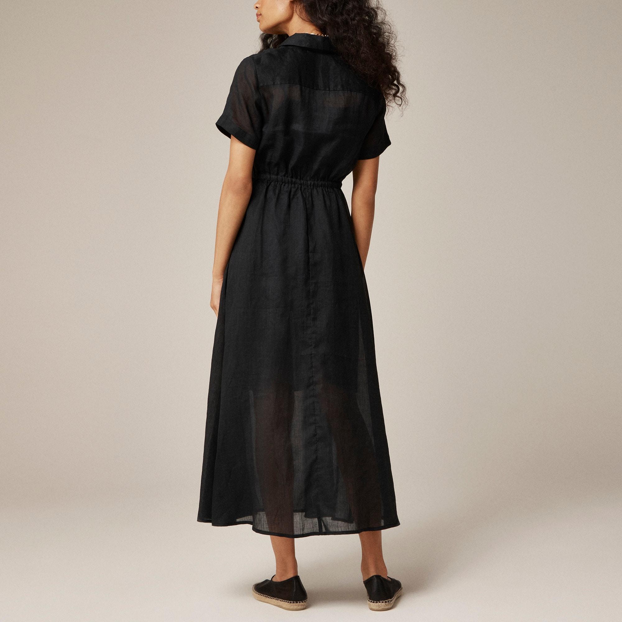 Cerise shirtdress in ramie Product Image