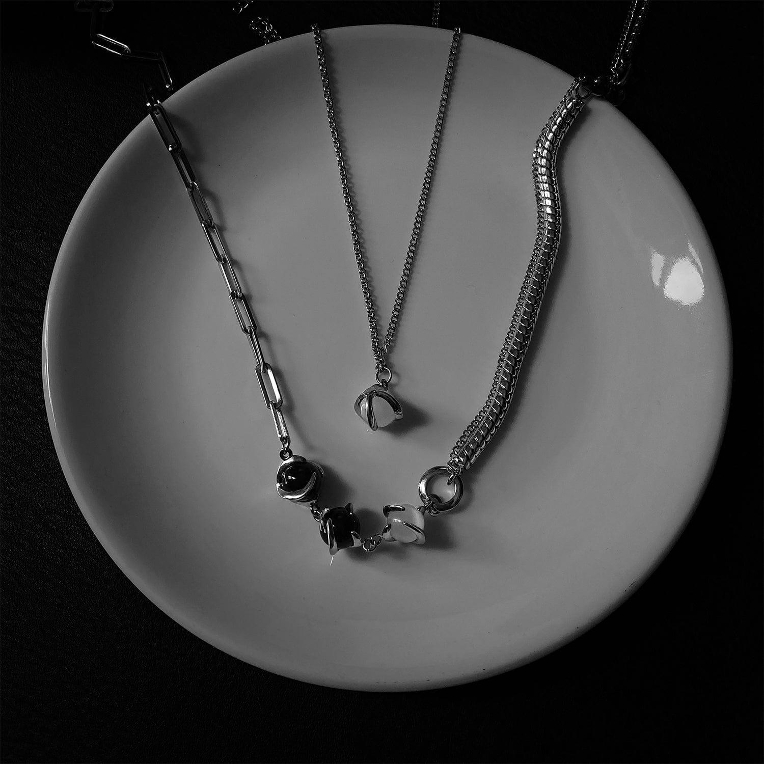 GHOST MULTI LAYER CHAIN NECKLACE Product Image